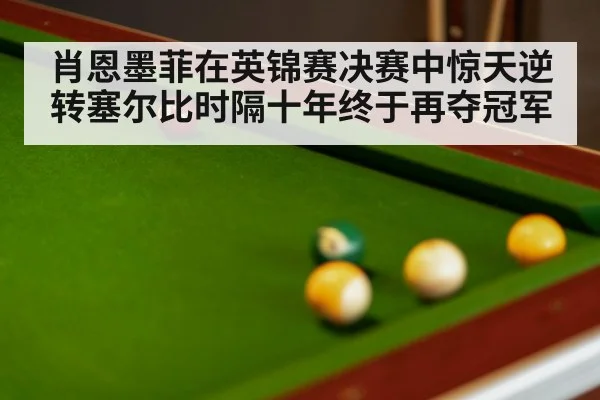 肖恩墨菲在英锦赛决赛中惊天逆转塞尔比时隔十年终于再夺冠军